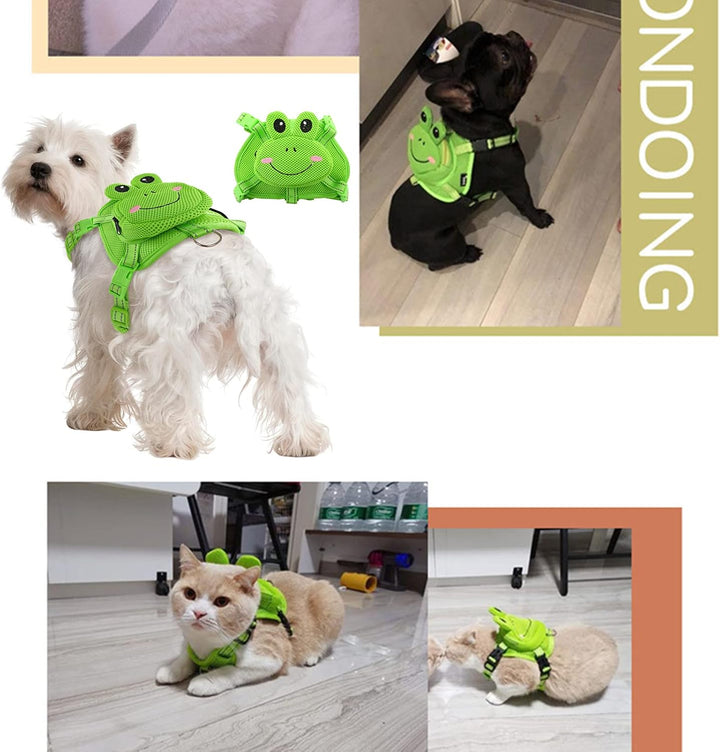 Dog Backpack Harness No - Pull with D - Ring outdoor hiking - Pawtique
