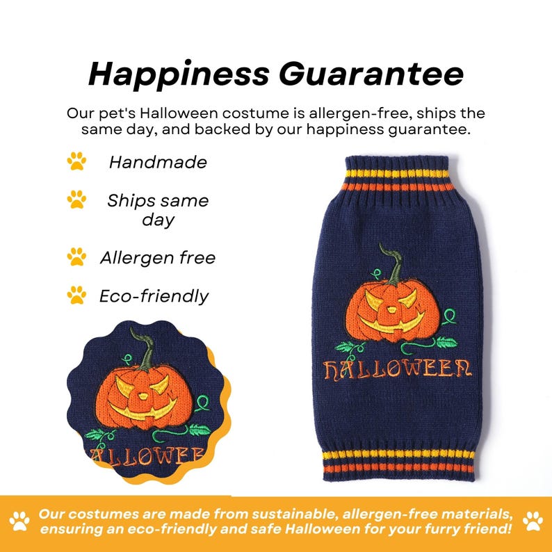 Dog Halloween Costume, Crochet Dog Sweater, Dog Costume for Halloween, Cat Outfit for Halloween, Dog Halloween Dress, Dog Crochet Jumper - Pawtique