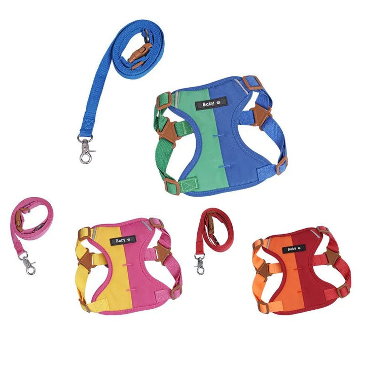 Dog Harness Leash Set Reflective Adjustable - Pawtique