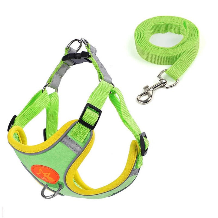 Dogs Harness Vest Walking Traction Rope Reflective Straps Soft Mesh - Pawtique