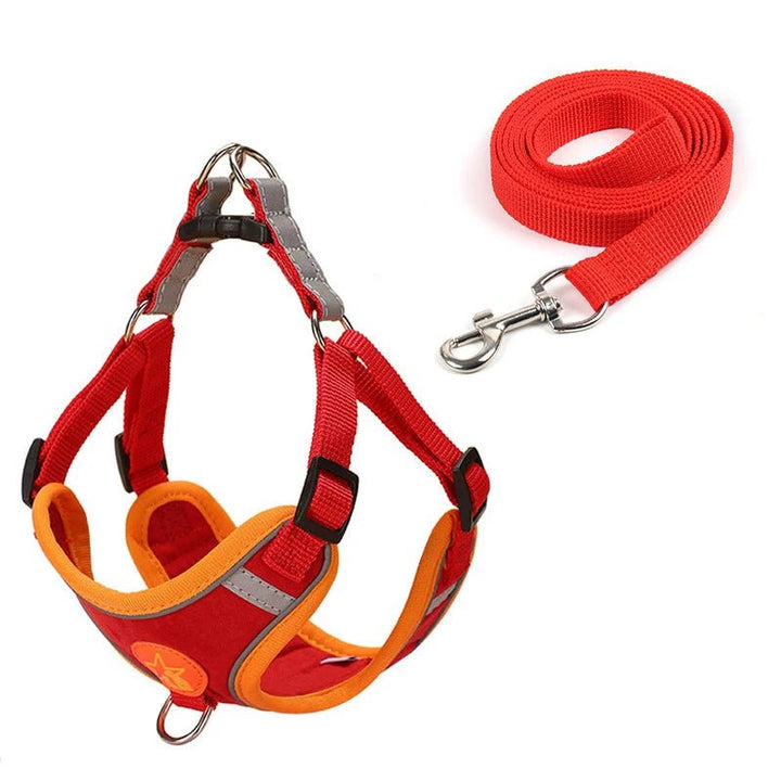 Dogs Harness Vest Walking Traction Rope Reflective Straps Soft Mesh - Pawtique