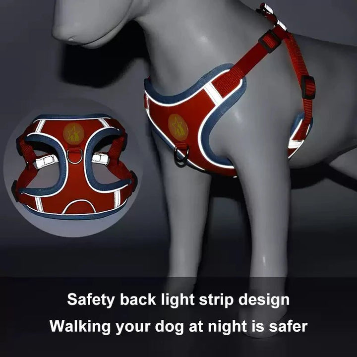 Dogs Harness Vest Walking Traction Rope Reflective Straps Soft Mesh - Pawtique