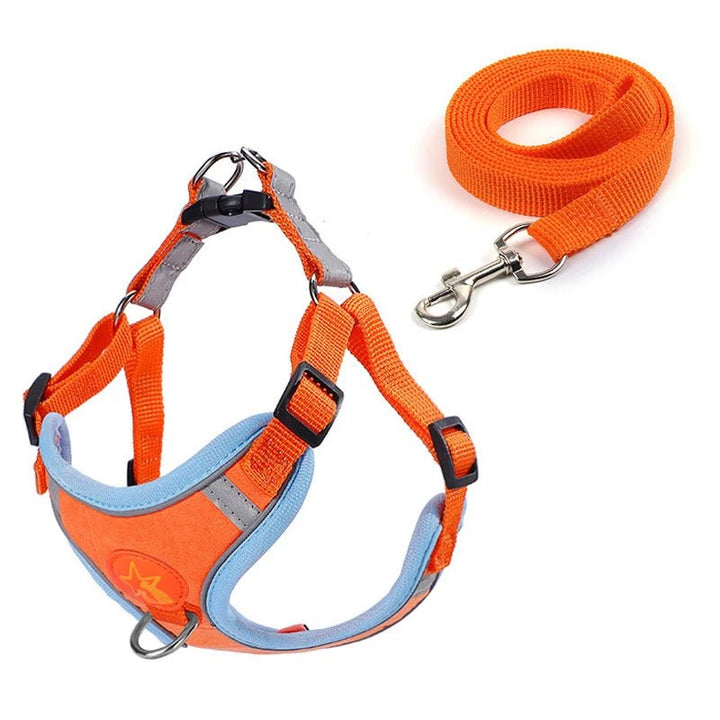 Dogs Harness Vest Walking Traction Rope Reflective Straps Soft Mesh - Pawtique