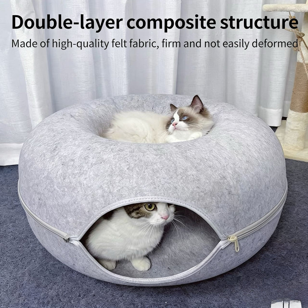 Donut Tunnel Cat Bed - Pawtique