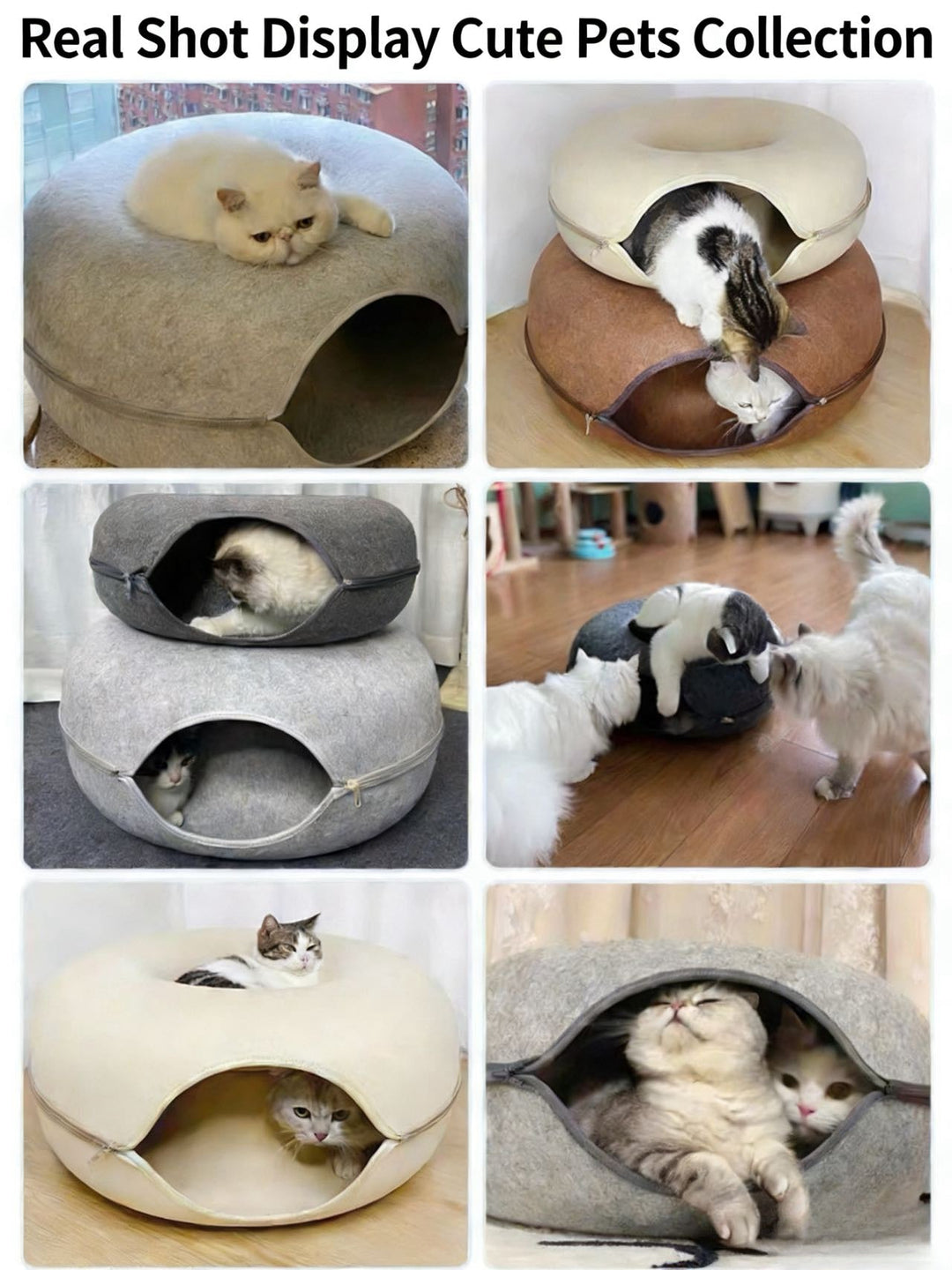 Donut Tunnel Cat Bed - Pawtique