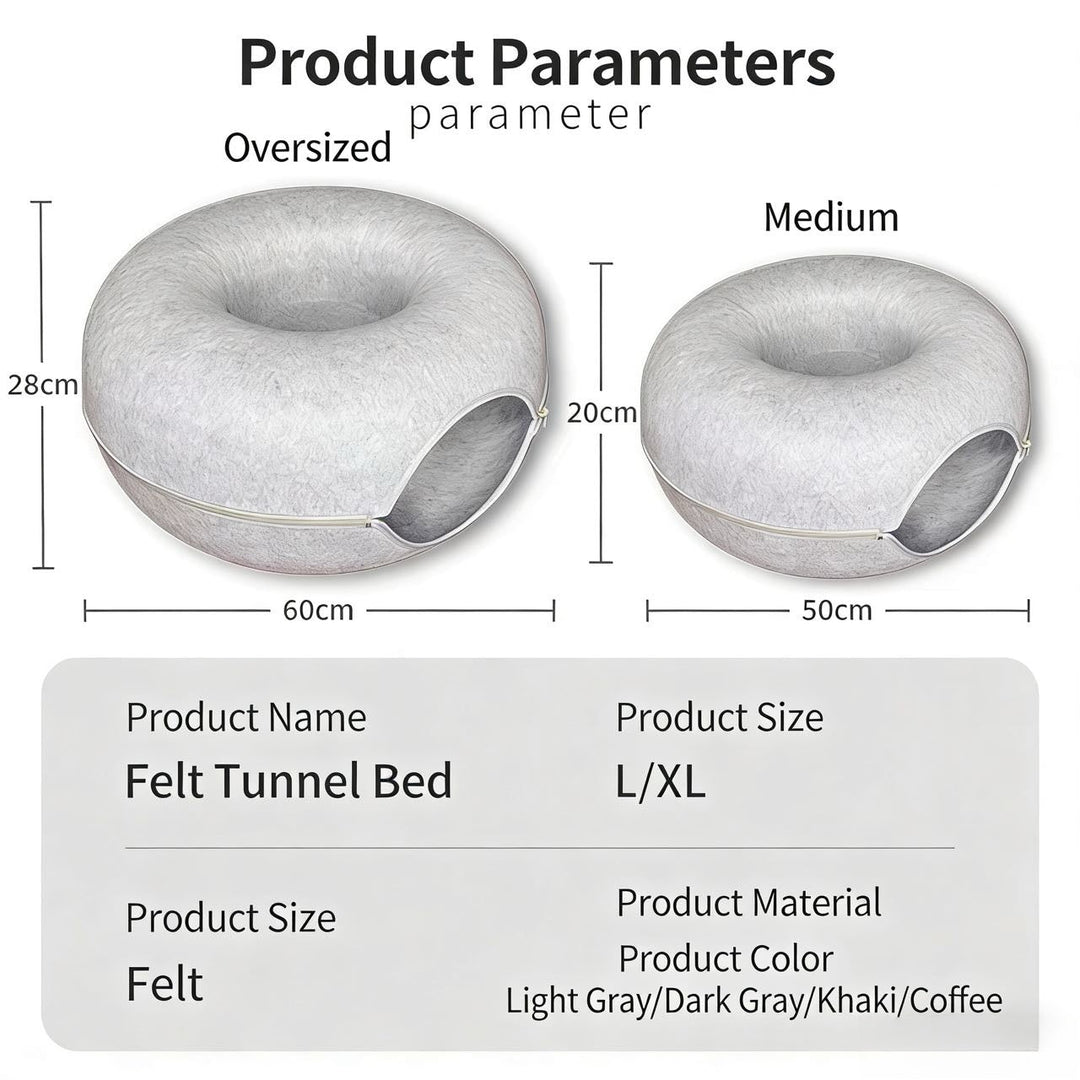 Donut Tunnel Cat Bed - Pawtique