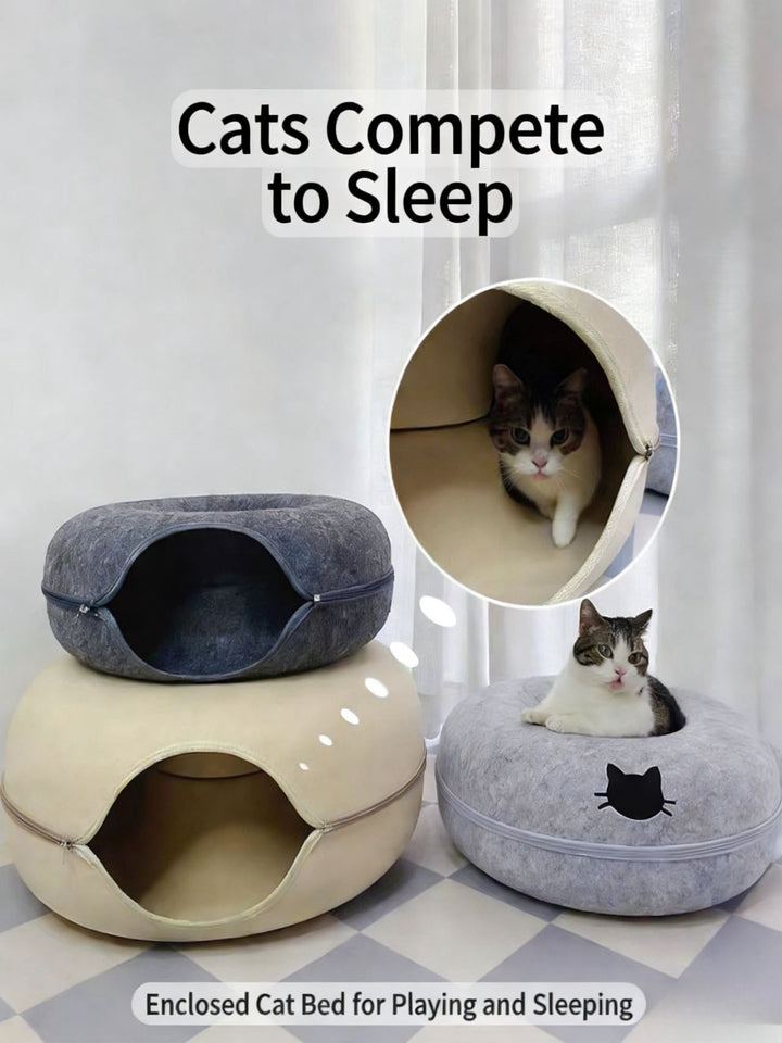 Donut Tunnel Cat Bed - Pawtique