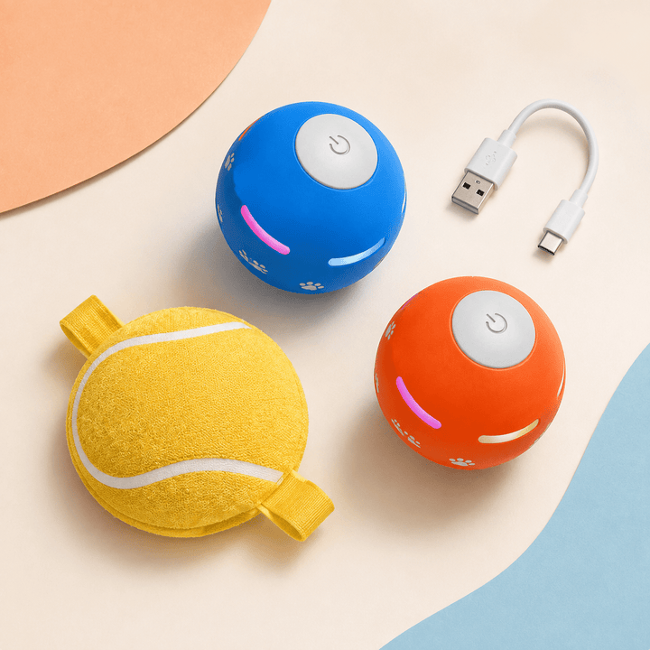 DuraSpin™ Self-Rolling Interactive Dog Ball - Pawtique