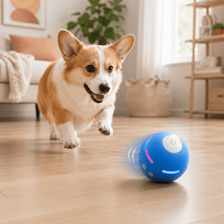 DuraSpin™ Self-Rolling Interactive Dog Ball - Pawtique