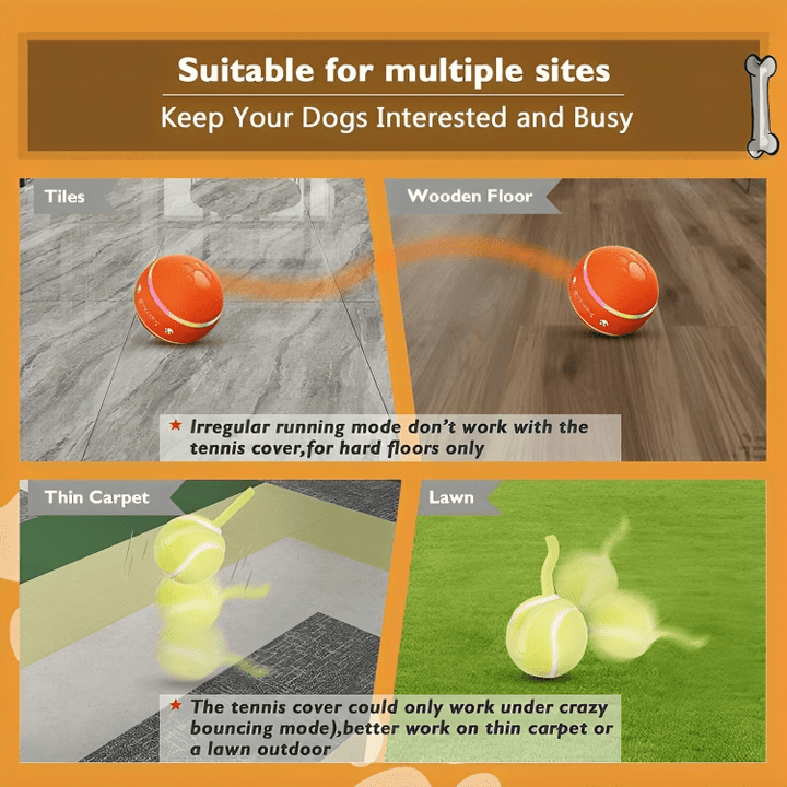 DuraSpin™ Self - Rolling Interactive Dog Ball - Pawtique