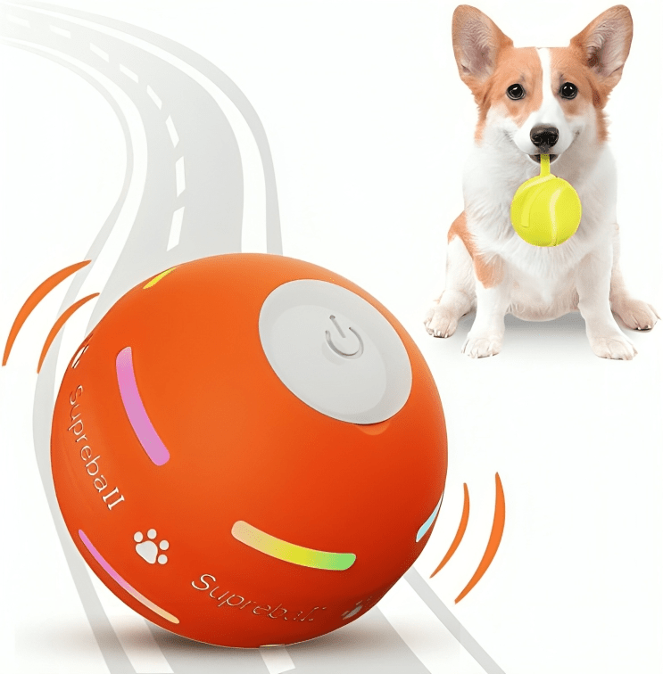 DuraSpin™ Self - Rolling Interactive Dog Ball - Pawtique