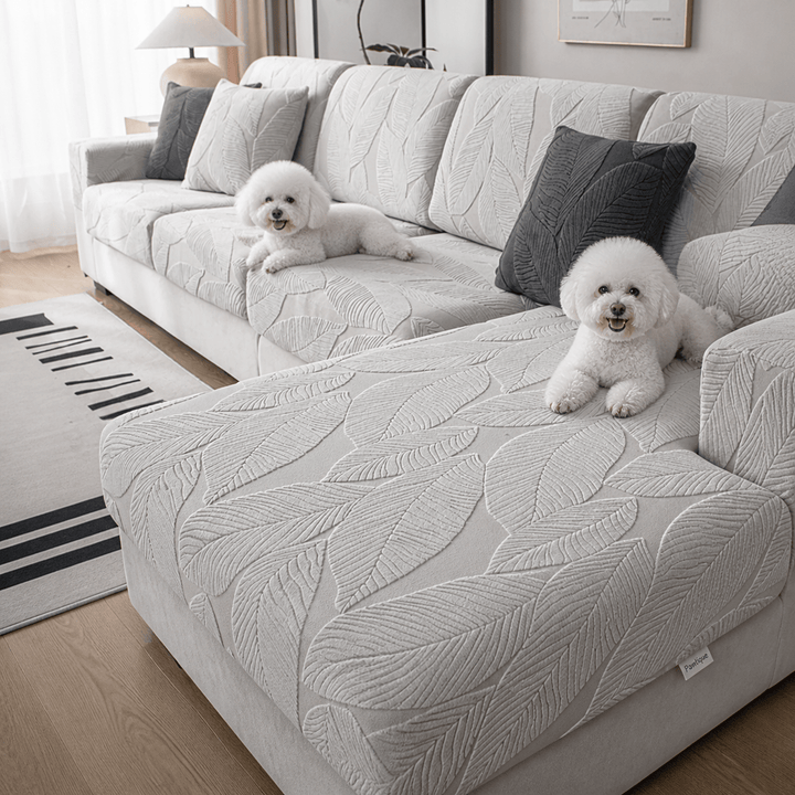EverLeaf Water-Resistant Stretch Jacquard Sectional Couch Cover - Pawtique