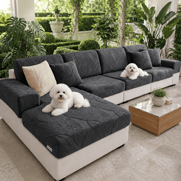 EverLeaf Water-Resistant Stretch Jacquard Sectional Couch Cover - Pawtique