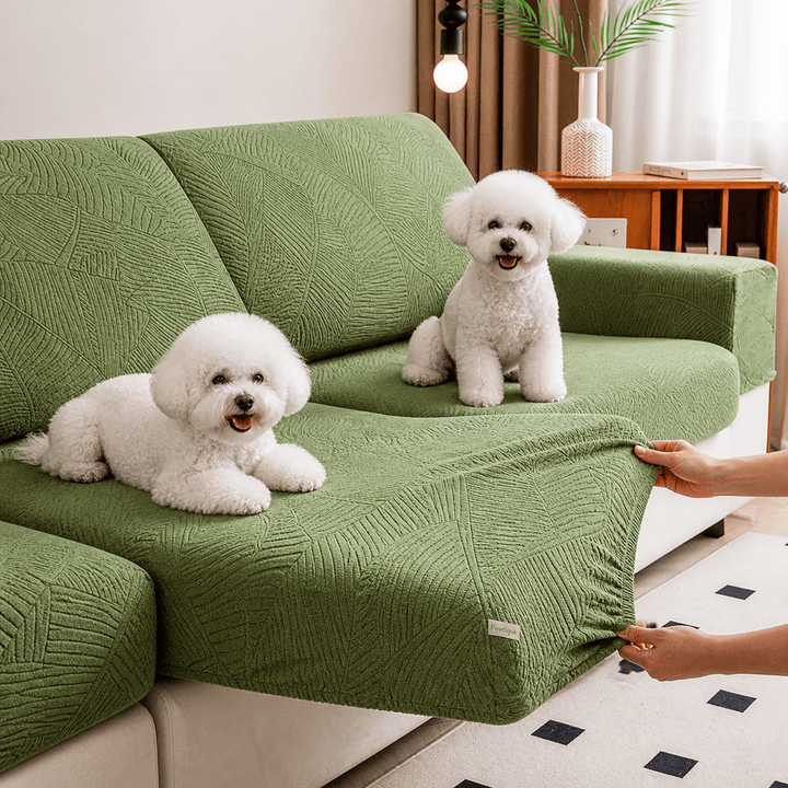 EverLeaf Water-Resistant Stretch Jacquard Sectional Couch Cover - Pawtique