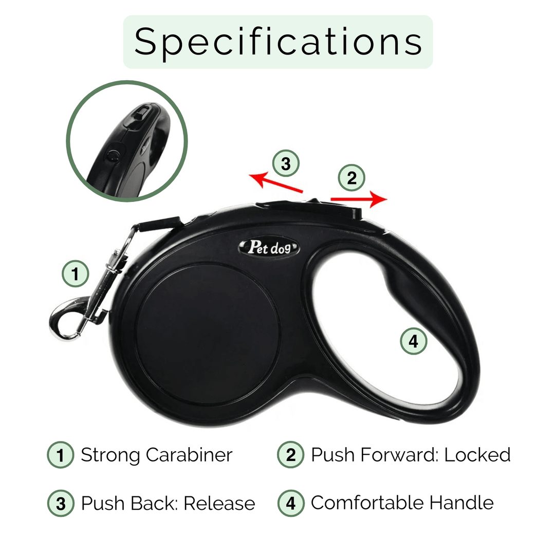 Extendable Dog Leash - Flexi Leash - Pawtique
