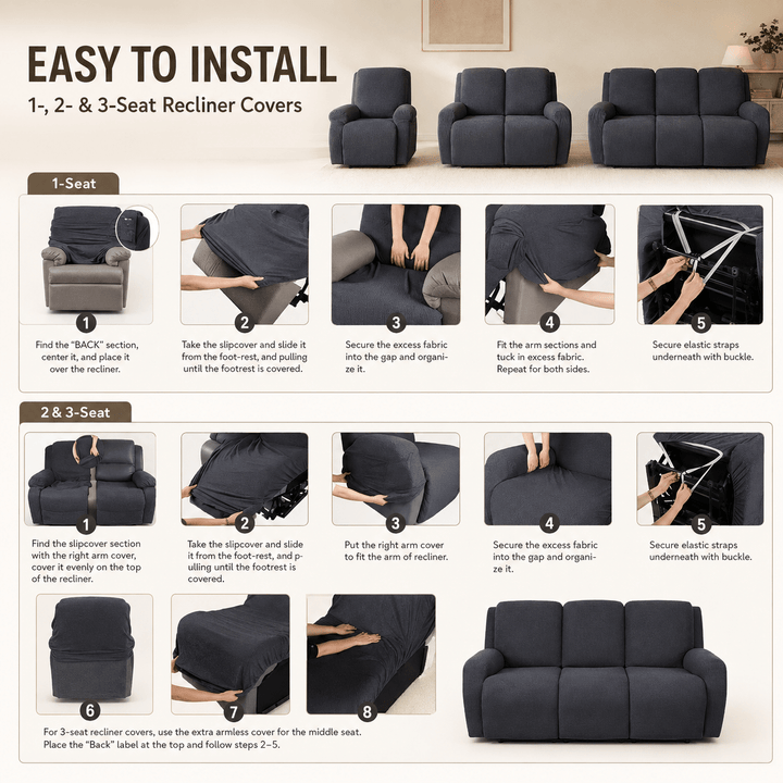FlexShield Water-Repellent Stretch Recliner &amp; Sofa Cover - Pawtique