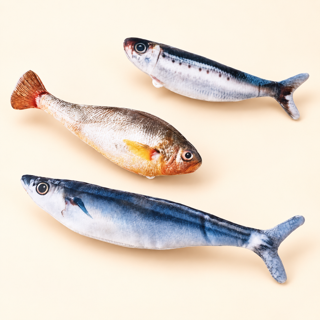 Pawtique FlopFish three-fish variety pack