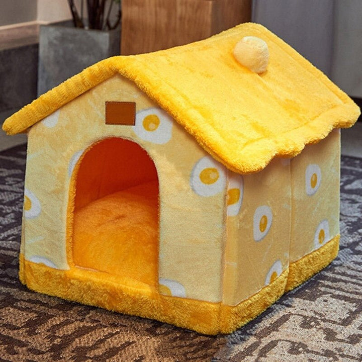 Foldable Closed Cave Pet House - Pawtique