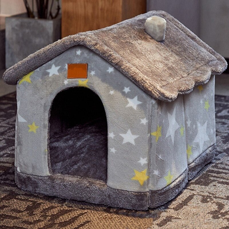 Foldable Closed Cave Pet House - Pawtique
