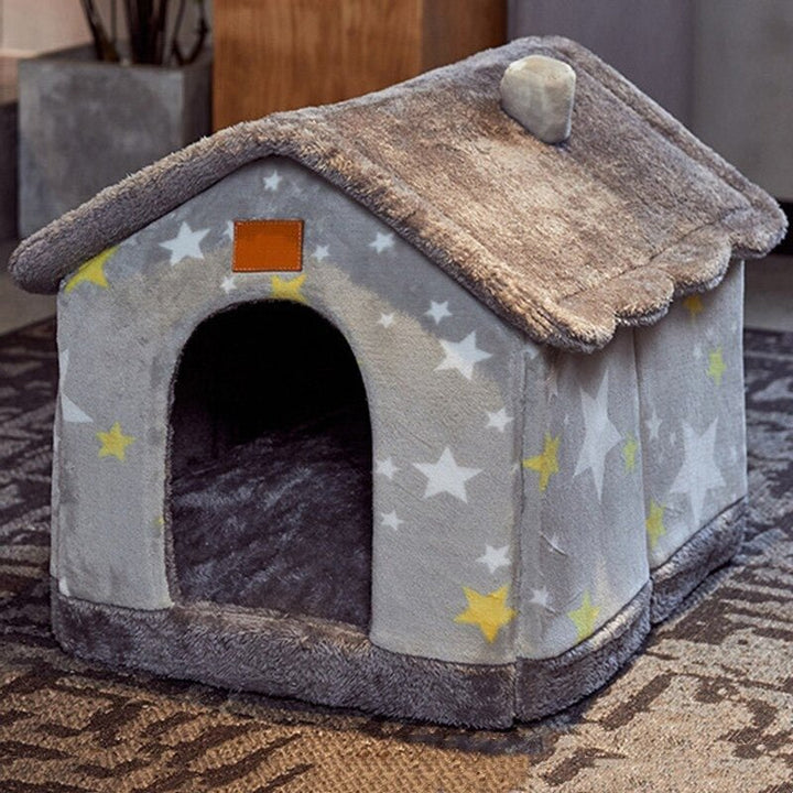 Foldable Closed Cave Pet House - Pawtique