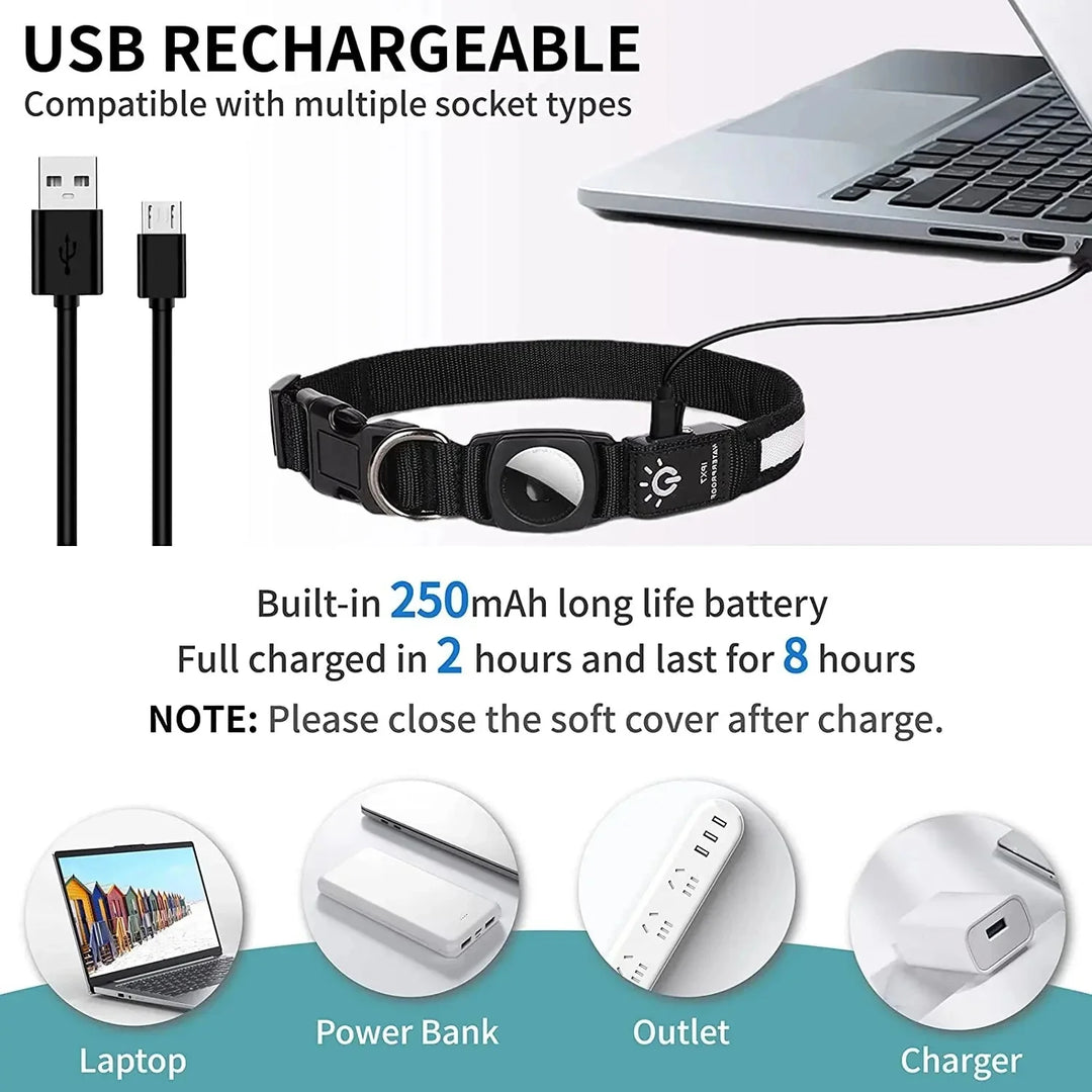 GlowTrack Airtag Dog Collar