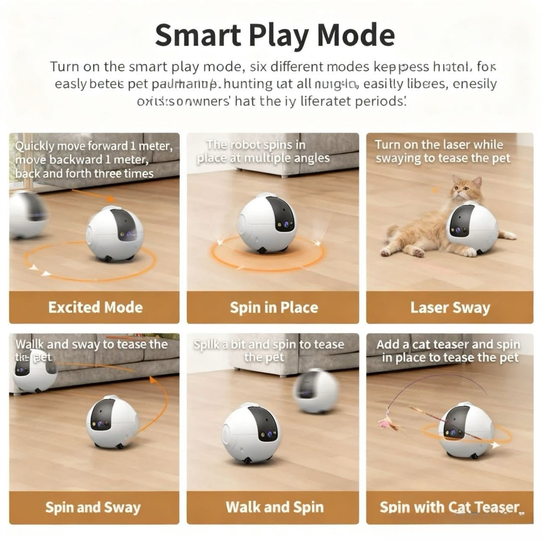 Goldenhour Indoor Pet Monitor - Your Watchful Eyes &amp; Playful Pal, Anytime, Anywhere! - Pawtique