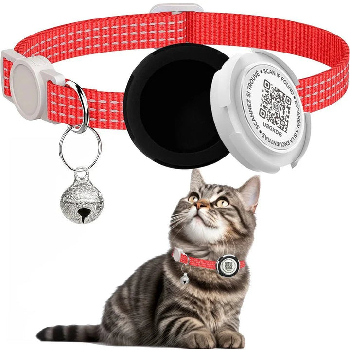 GPS Cat Collar with Airtag Holder &amp;amp; Reflection - Pawtique