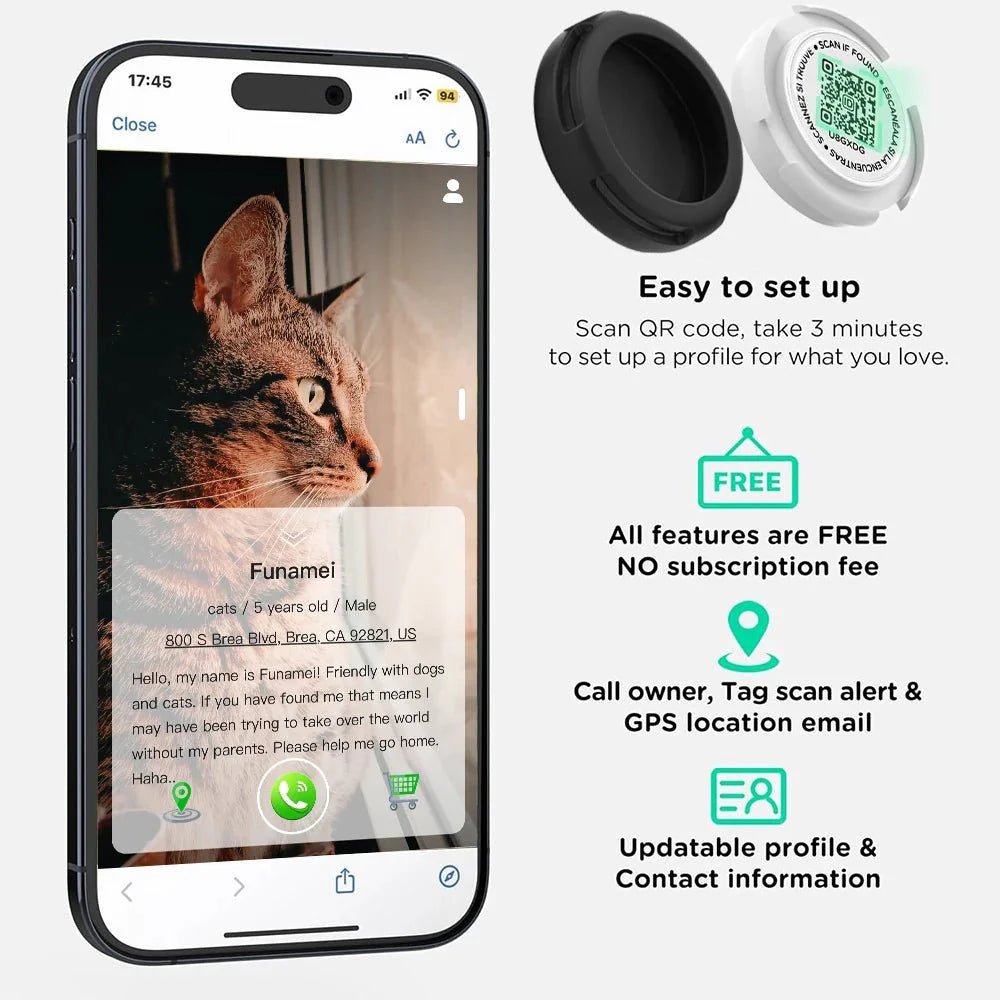 GPS Cat Collar with Airtag Holder &amp;amp; Reflection - Pawtique