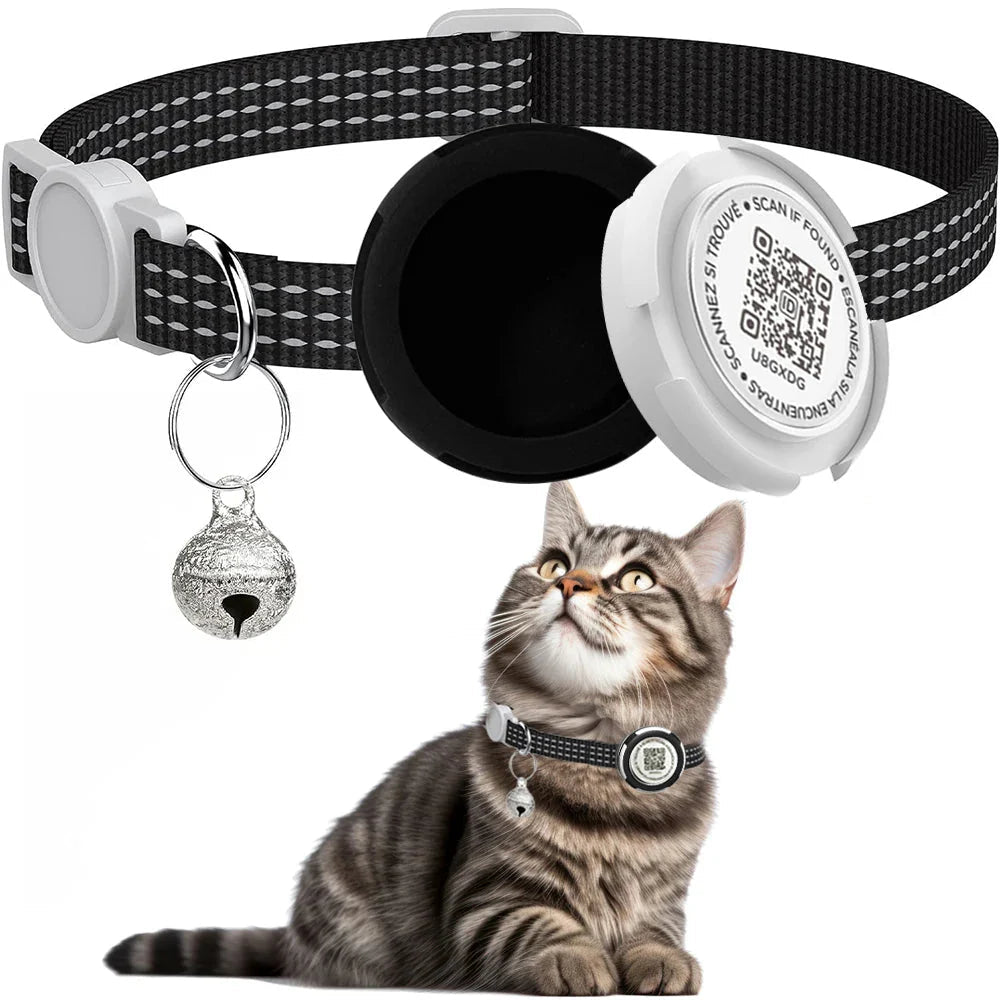 GPS Cat Collar with Airtag Holder &amp;amp; Reflection - Pawtique