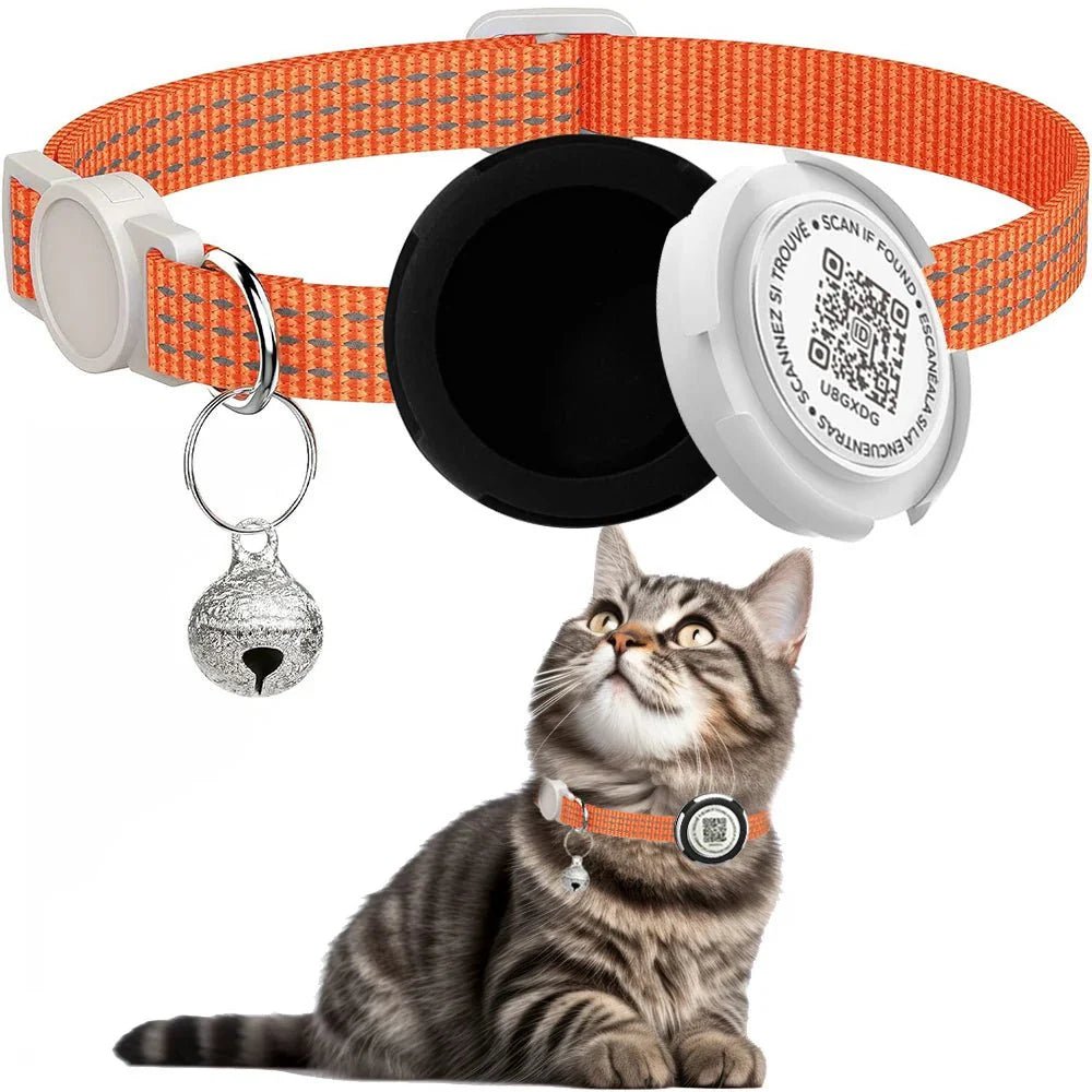 GPS Cat Collar with Airtag Holder &amp;amp; Reflection - Pawtique