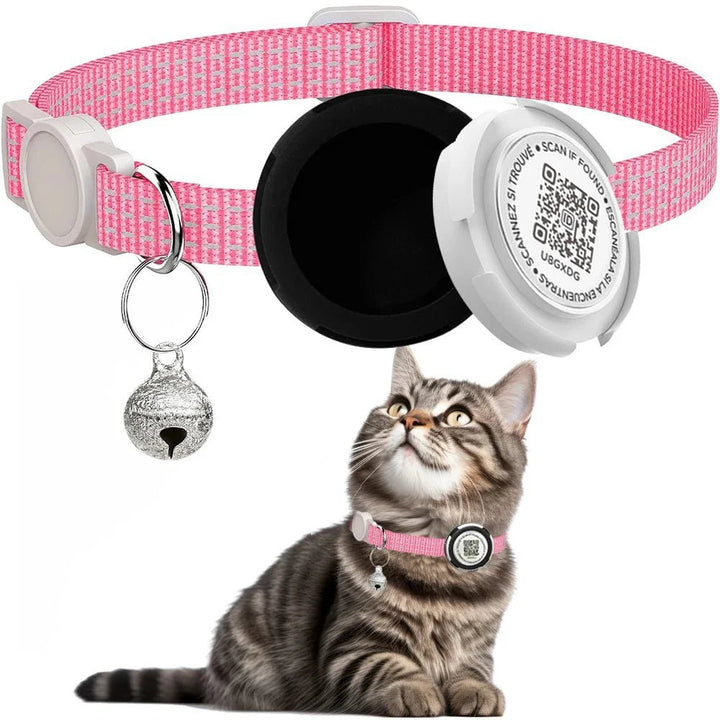 GPS Cat Collar with Airtag Holder &amp;amp; Reflection - Pawtique