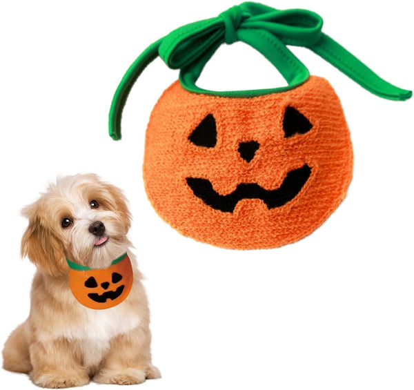 Halloween Ghost Dog Bandana Costume Dog Scarf Bib Cute Puppy Bandanas Outfit for Small Medium Dogs Cats Pet Apparel (2PCS) - Pawtique
