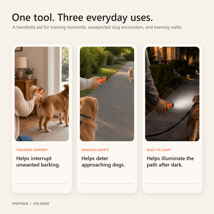 Handheld Ultrasonic Dog Trainer &amp; Deterrent - Pawtique