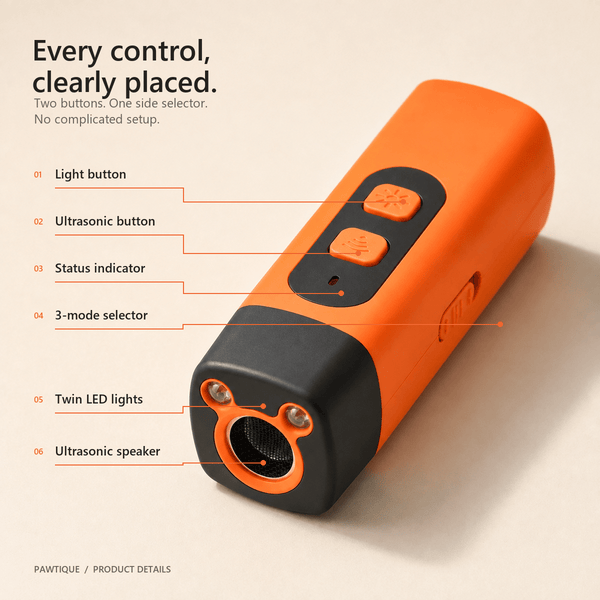 Handheld Ultrasonic Dog Trainer & Deterrent - Pawtique