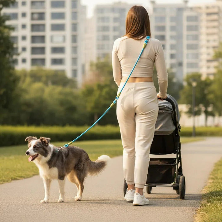 Hands Free Leash with Chain - Pawtique