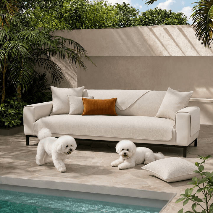 HerringboneGuard Water-Repellent Chenille Sofa Protector - Pawtique