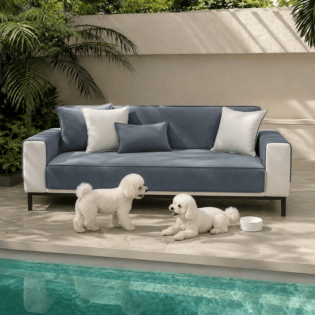 HerringboneGuard Water-Repellent Chenille Sofa Protector - Pawtique