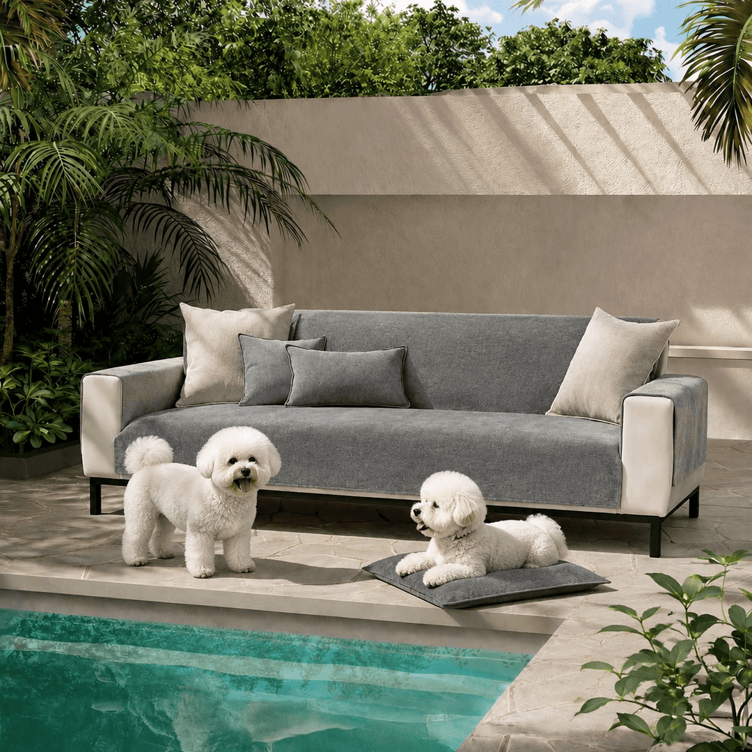 HerringboneGuard Water-Repellent Chenille Sofa Protector - Pawtique