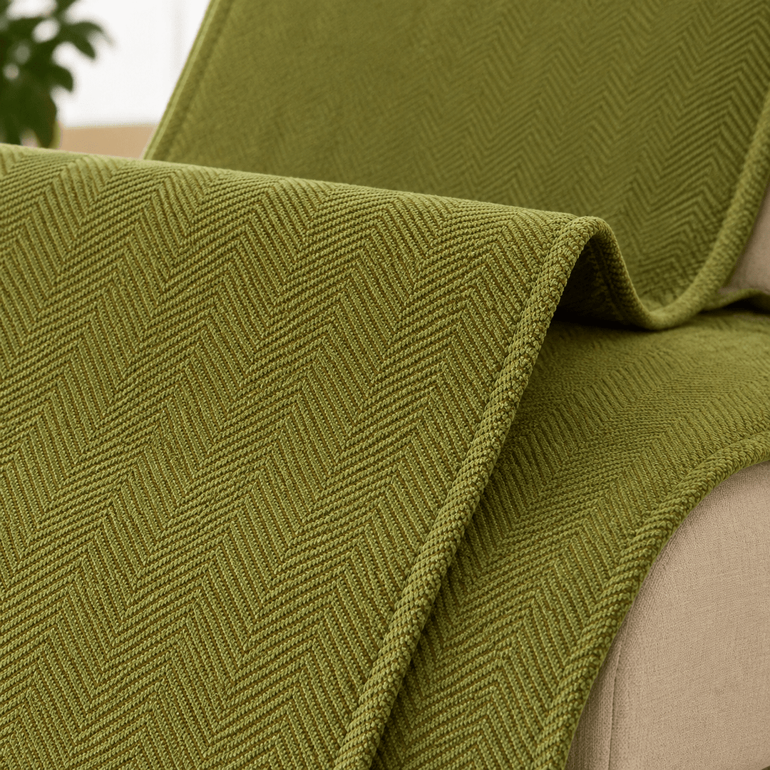 HerringboneGuard Water-Repellent Chenille Sofa Protector - Pawtique