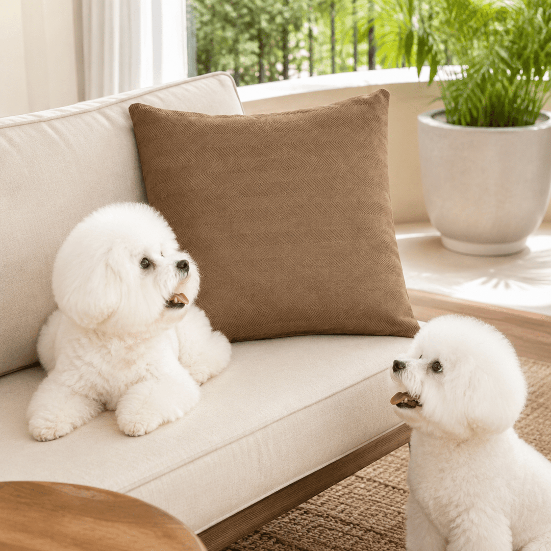 HerringboneGuard Water-Repellent Chenille Sofa Protector - Pawtique