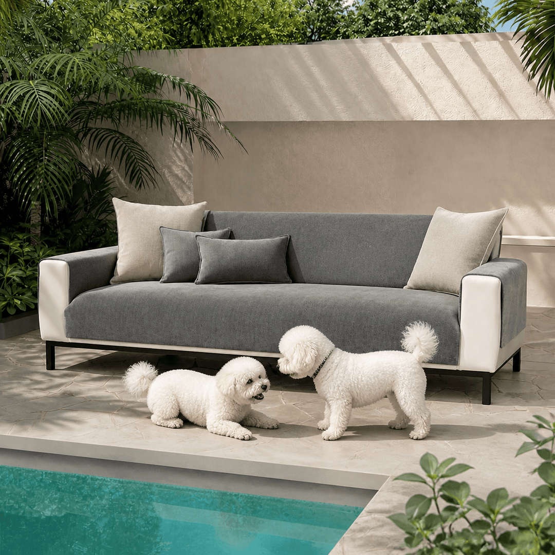 HerringboneGuard Water-Repellent Chenille Sofa Protector - Pawtique