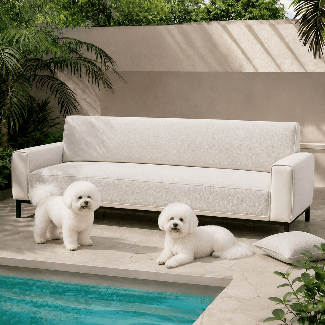 HerringboneGuard Water-Repellent Chenille Sofa Protector - Pawtique