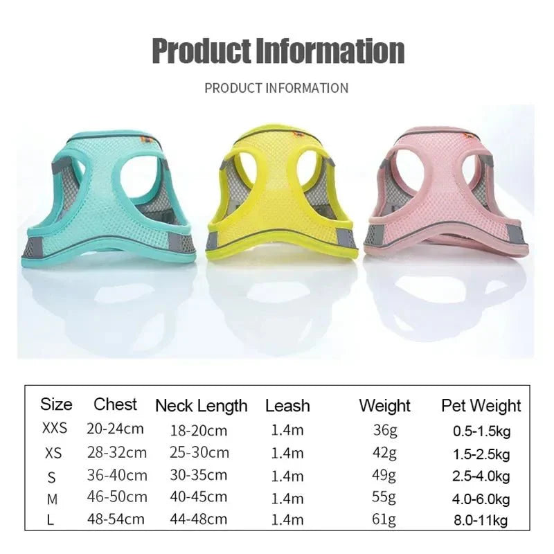 Breathable Dog Harness – Adjustable Harness for Cats & Dogs