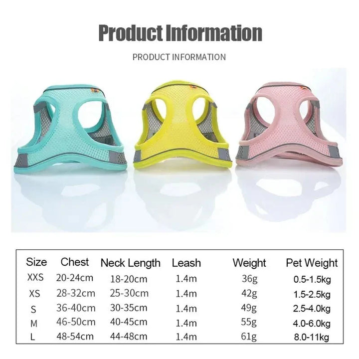 Breathable Dog Harness – Adjustable Harness for Cats & Dogs
