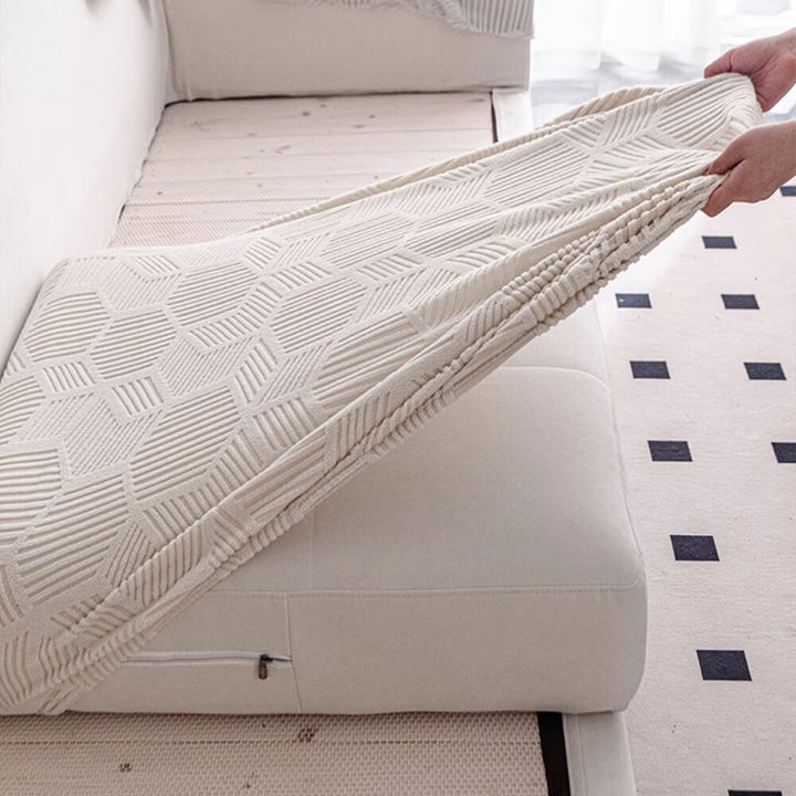 Honeycomb Pattern Water-resistant Stretch Full-Cover Magic Outdoor Couch Cover - Pawtique