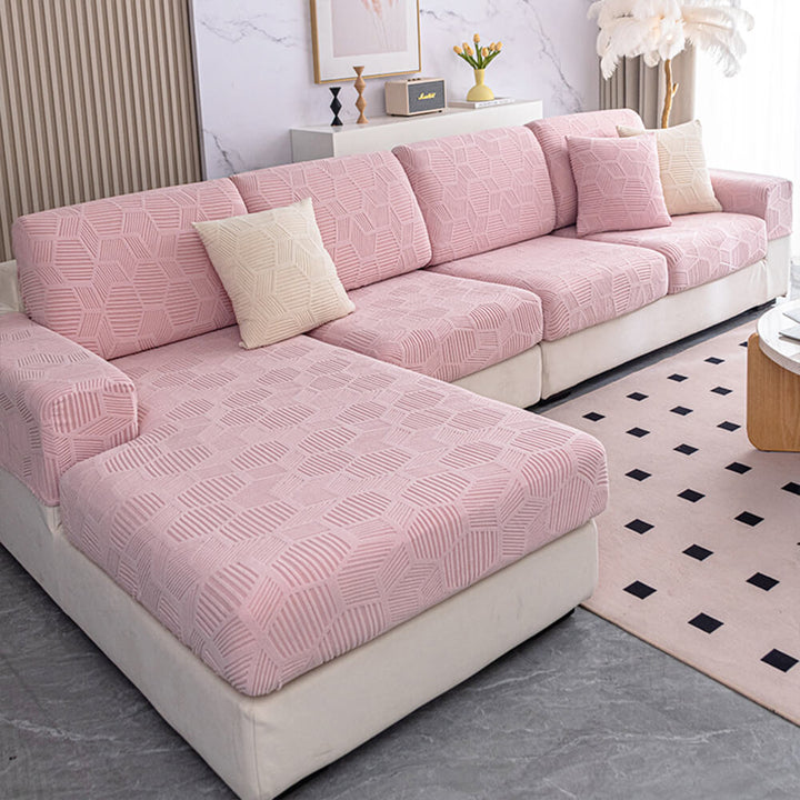 Honeycomb Pattern Water-resistant Stretch Full-Cover Magic Outdoor Couch Cover - Pawtique