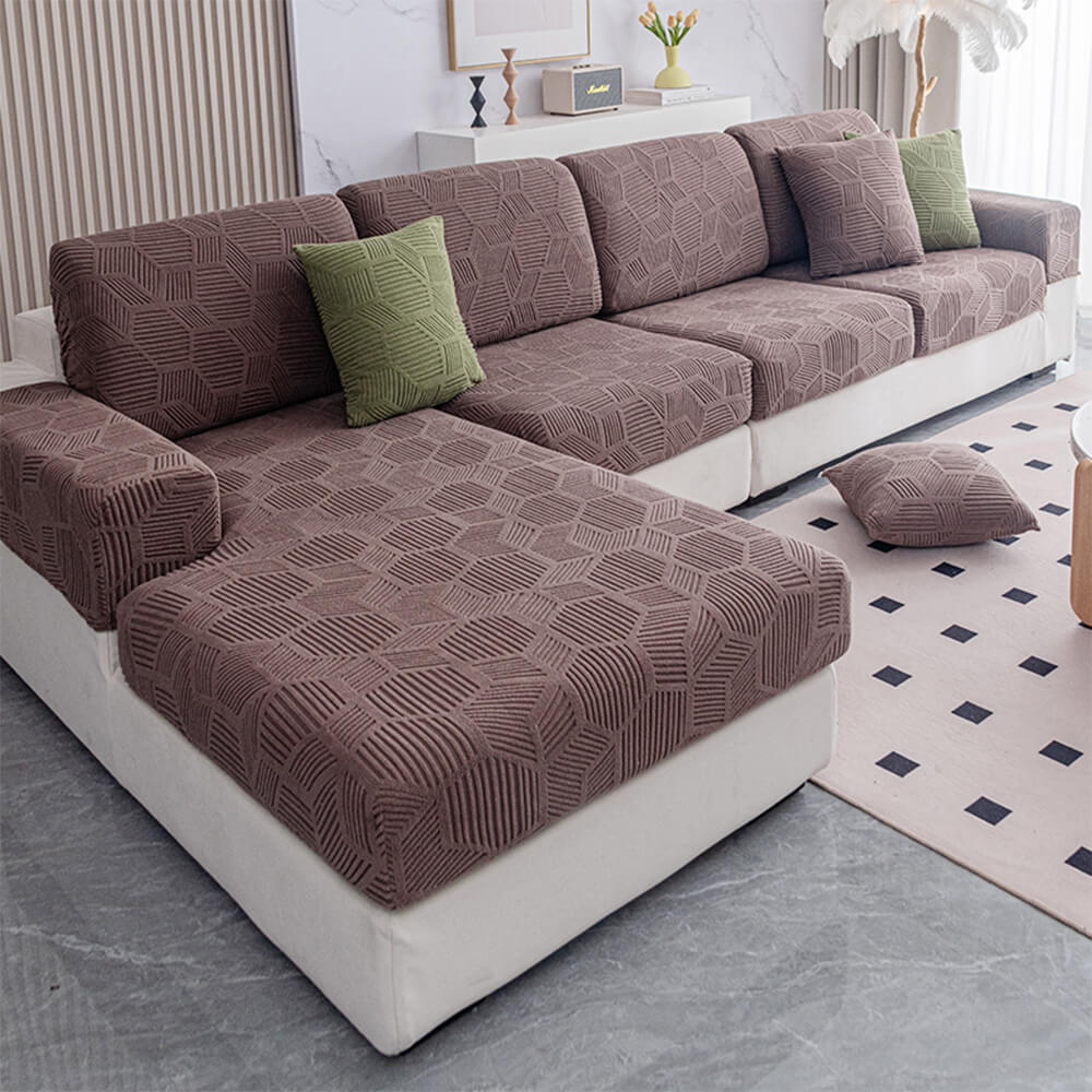 Honeycomb Pattern Water-resistant Stretch Full-Cover Magic Outdoor Couch Cover - Pawtique