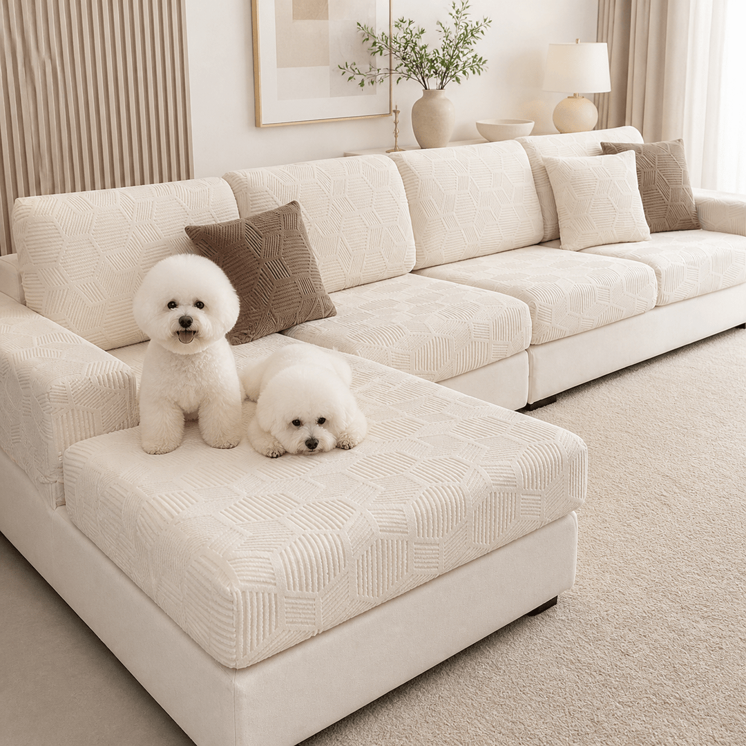 HoneyGuard Water-Resistant Stretch Sectional Couch Cover - Pawtique