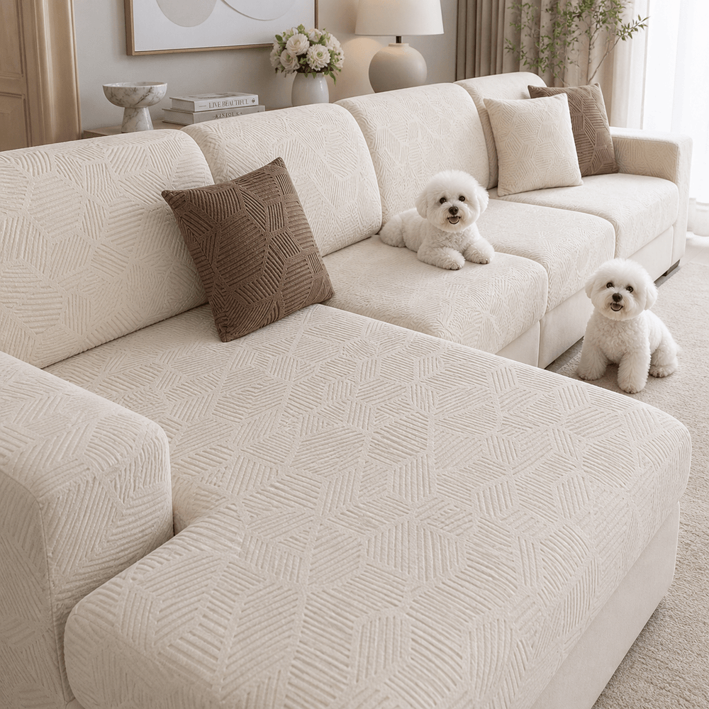 HoneyGuard Water-Resistant Stretch Sectional Couch Cover - Pawtique