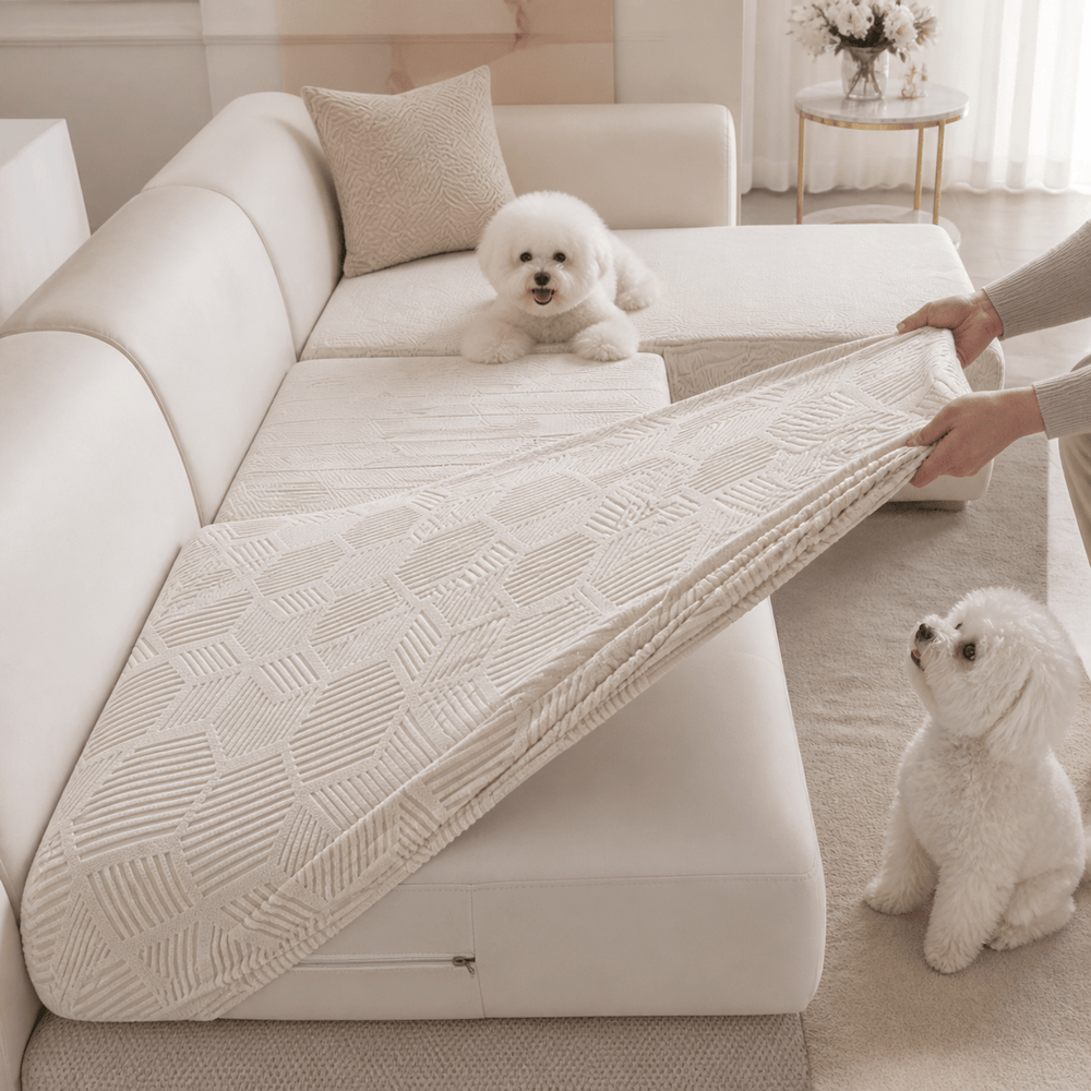 HoneyGuard Water-Resistant Stretch Sectional Couch Cover - Pawtique